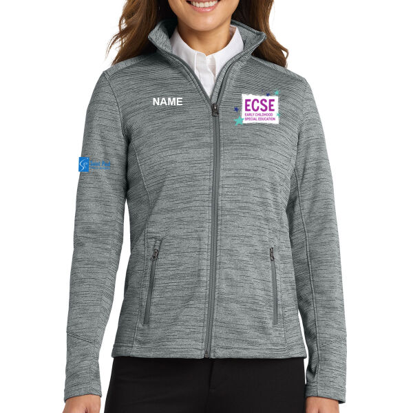 Port Authority® Women's Digi Stripe Fleece Jacket - Embroidered & Printed Logos **Add Name For $5** Thumbnail