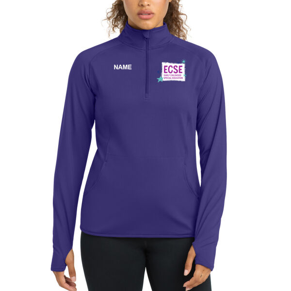 Sport-Tek® Women's Sport-Wick® Stretch 1/4-Zip Pullover - Embroidered & Printed Logos **Add Name for $5! ** Thumbnail