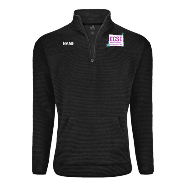 J. America - Unisex Pebble Fleece Quarter-Zip Pullover - Embroidered & Printed Logos **Add Name For $5** Thumbnail