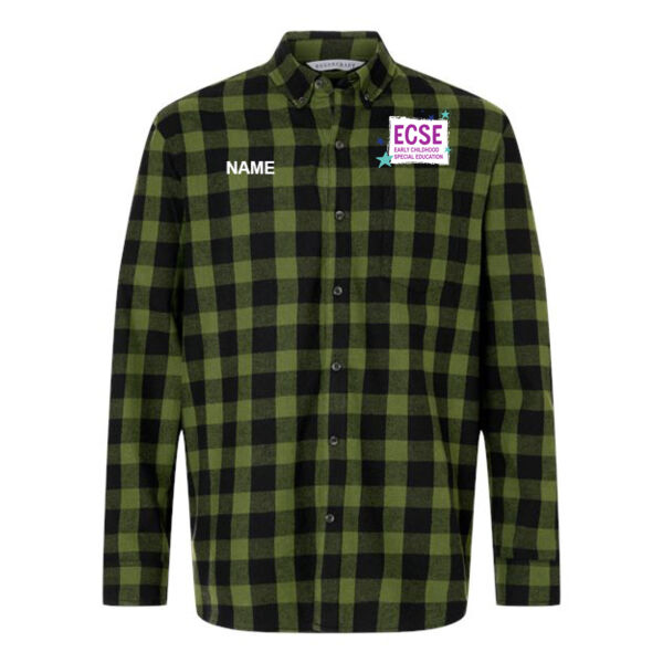 Boxercraft - Men's Flannel Button Down Shirt - Embroidered Logos **Add Name For $5** Thumbnail
