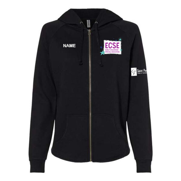 Independent Trading Co. - Women's California Wave Wash Full-Zip Hooded Sweatshirt - Embroidered & Printed Logos **Add Name for $5! ** Thumbnail