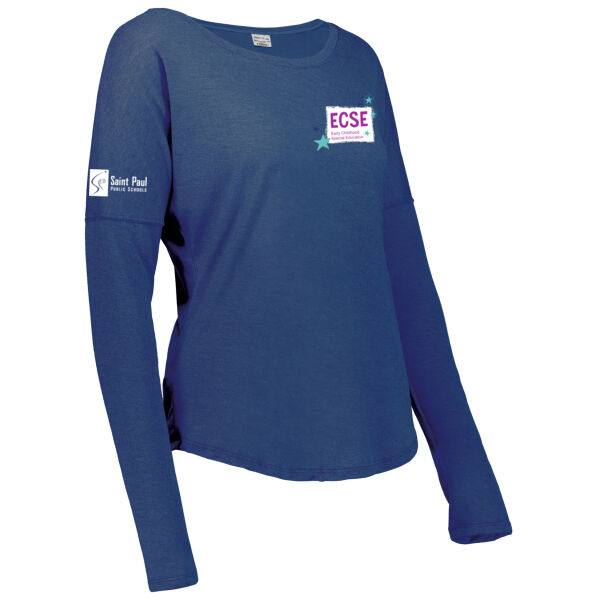 Augusta Sportswear - Ladies Lux Tri-Blend Long Sleeve Tee - Printed Logos Thumbnail
