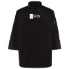 Ten Pearl Button Black Chef Coat Thumbnail